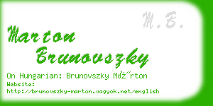 marton brunovszky business card